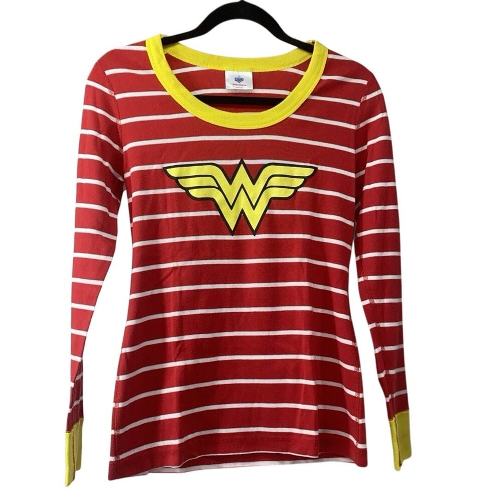 Hanna Andersson Wonder Woman Size S Pajama Top Long Sleeve 100% Organic Cotton